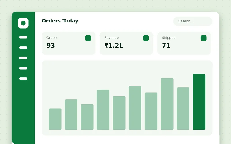 E-Commerce Software — interface mockup